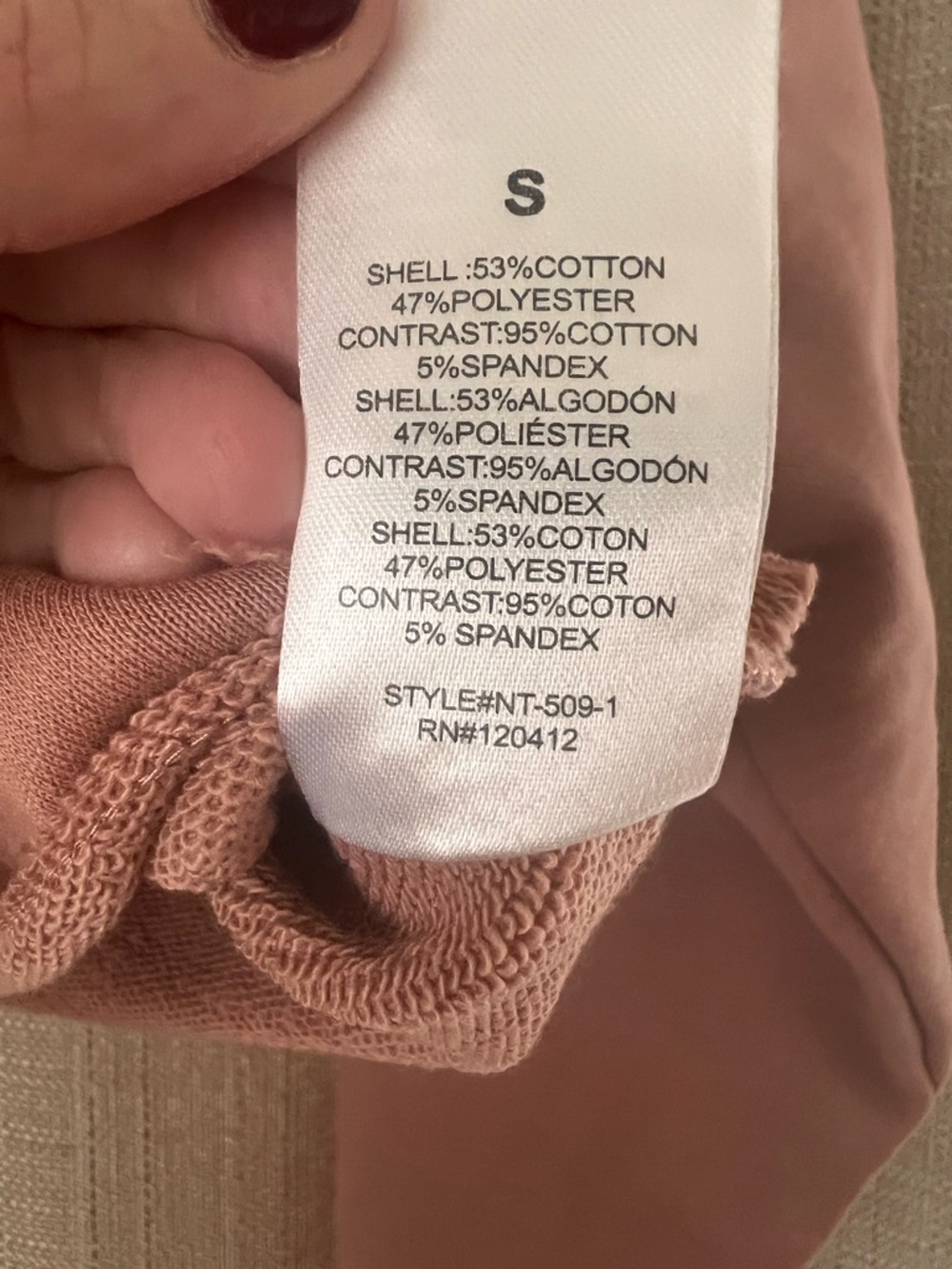 NIA Women's Cropped Crew Sweatshirt in Pale Mauve NWT Size S - Picture 7 of 11